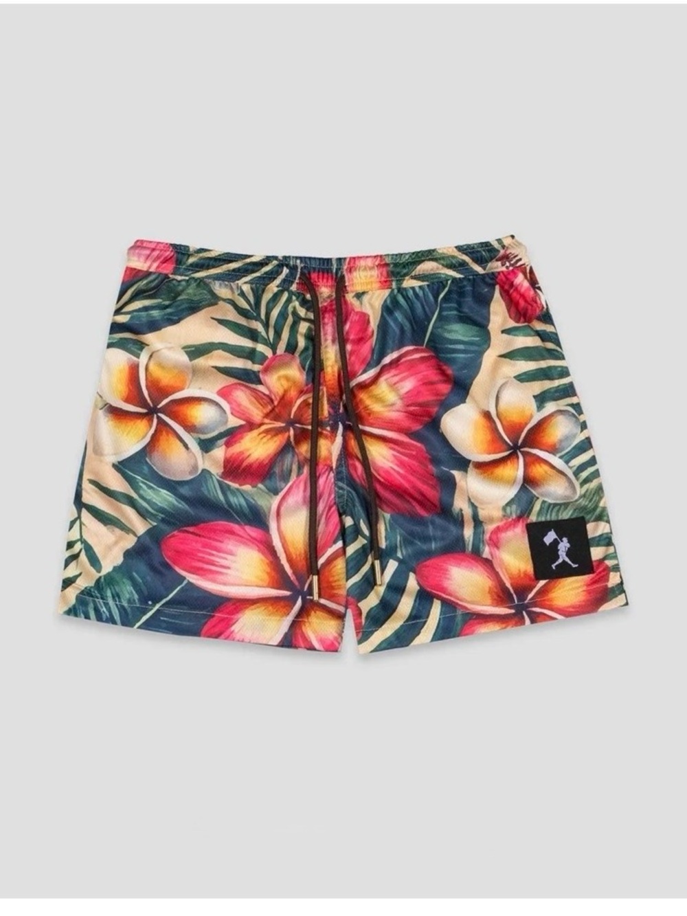 Men's small Baseballism Aloha ball diamond air Tropical Floral mesh Shorts